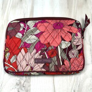 VERA BRADLEY 9"x7" Pink Red Floral E-Reader Tablet Sleeve in Bohemian Blooms Zip